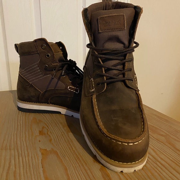 Men’s Levi’s Leather Brown Boots Size 11 - Picture 3 of 8